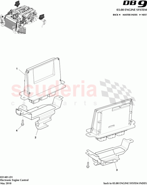 Part Diagram for Aston Martin 91848