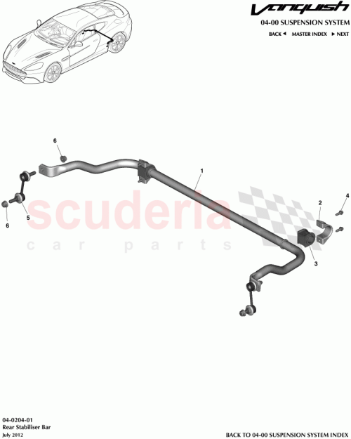 Part Diagram for Aston Martin CD33-4A037-AA