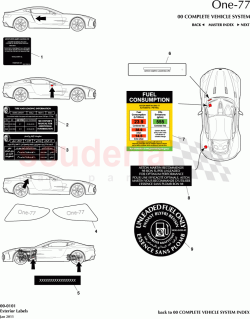 Part Diagram for Aston Martin AY93-69014-AA