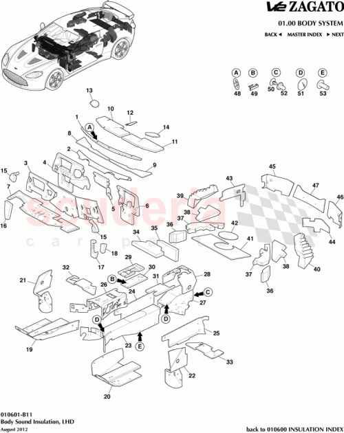 Part Diagram for Aston Martin 9G33-13082-AA