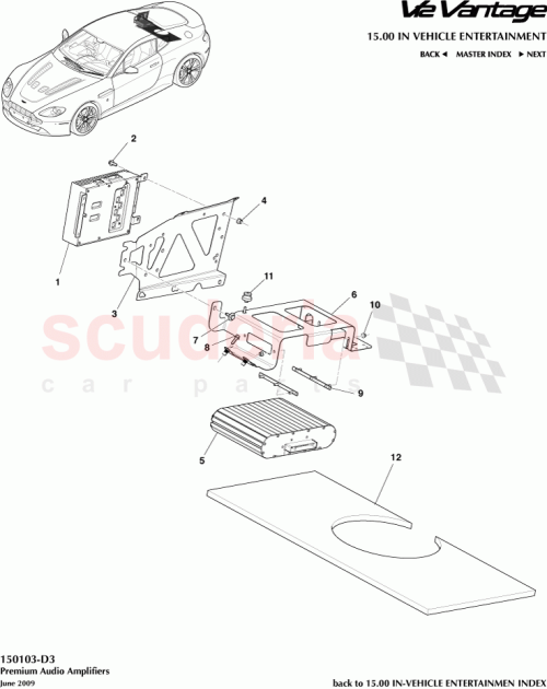 Part Diagram for Aston Martin 6G33-438A26-AB