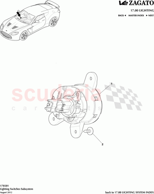 Part Diagram for Aston Martin DG43-11654-BA