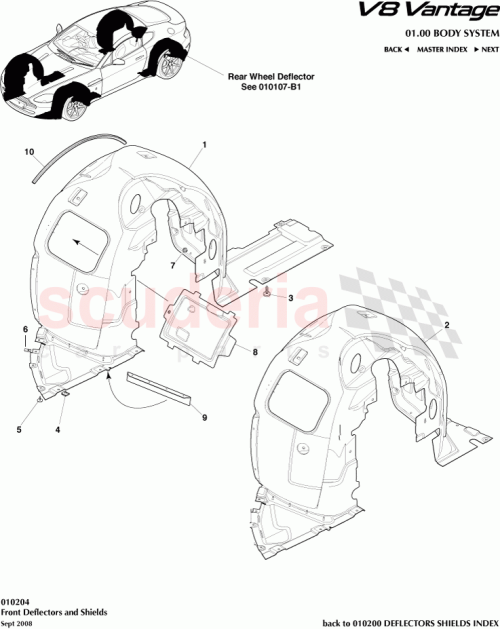 Part Diagram for Aston Martin 6G33-16F119-AA