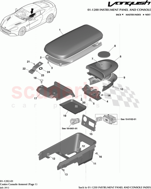 Part Diagram for Aston Martin 707145