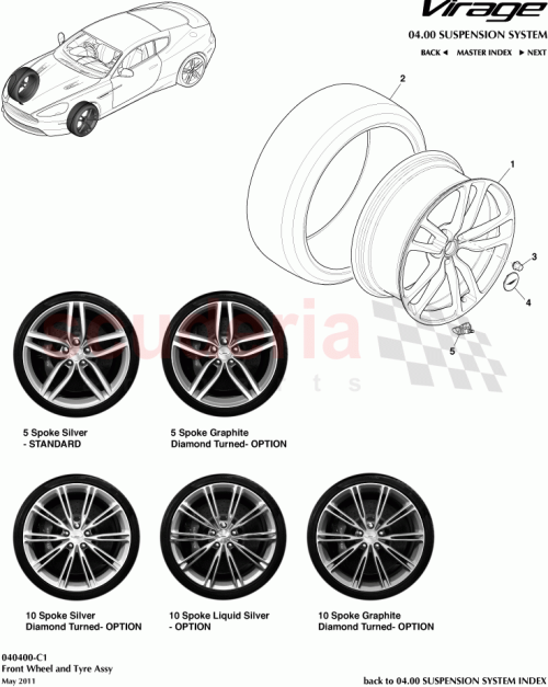 Part Diagram for Aston Martin CG43-1007-GA