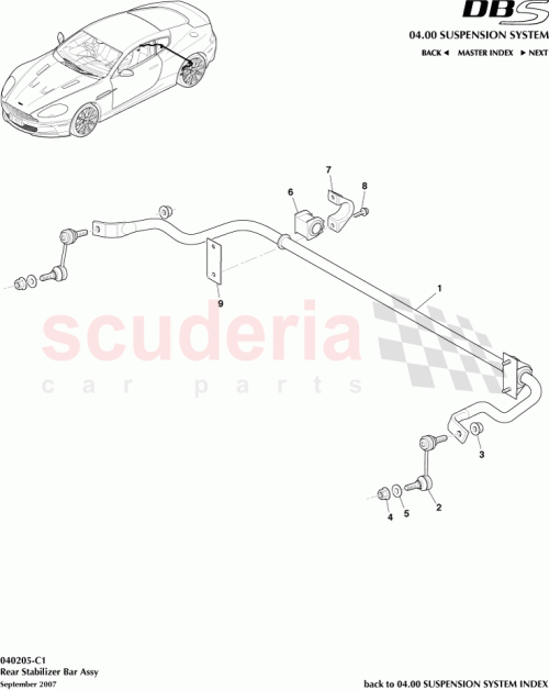 Part Diagram for Aston Martin 8D33-4A037-AA