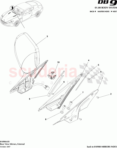 Part Diagram for Aston Martin 4G43-17682-BE