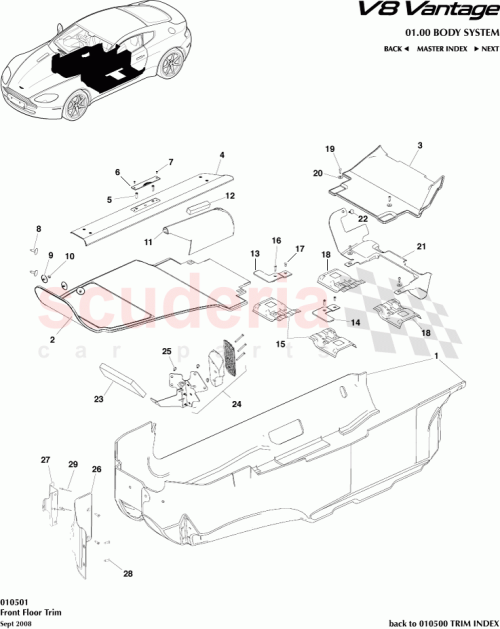 Part Diagram for Aston Martin 6G33130A37BCW