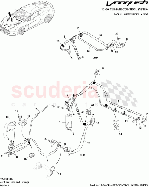 Part Diagram for Aston Martin CD33-19D719-AC