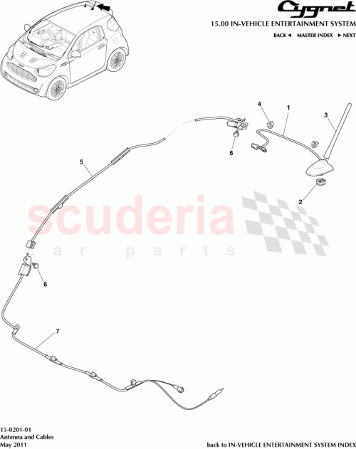 Part Diagram for Aston Martin 704963