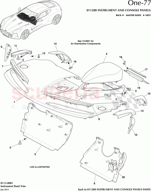 Part Diagram for Aston Martin 12023-14-6307-GC