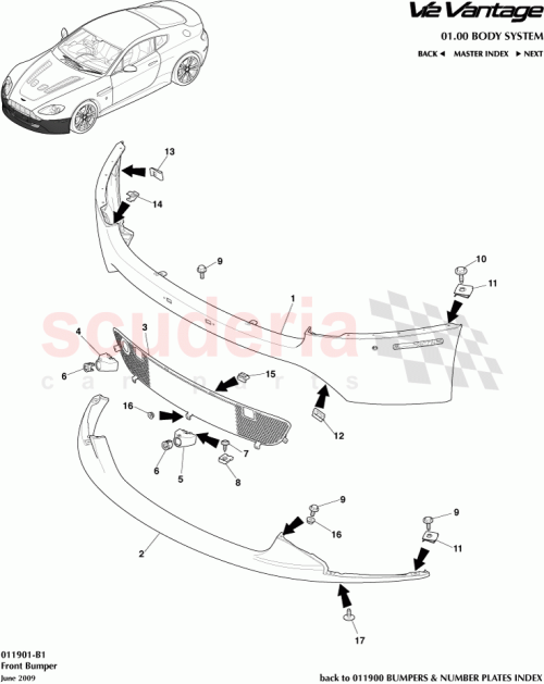 Part Diagram for Aston Martin AD23-8156-BB