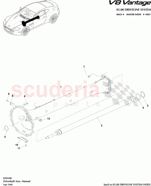 Part Diagram for Aston Martin HY53-8527-BA