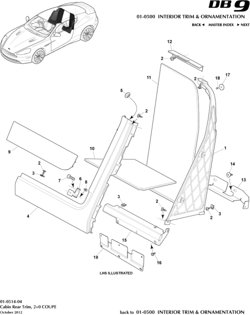 Part Diagram for Aston Martin SY63-120609-BB