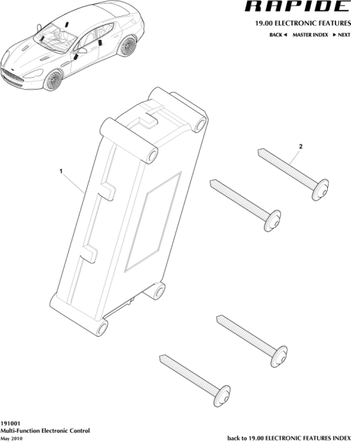 Part Diagram for Aston Martin CD33-14C235-AD