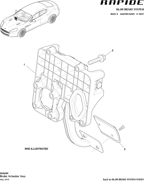 Part Diagram for Aston Martin 4G43-2450-HB