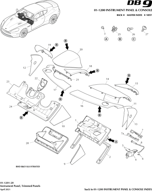 Part Diagram for Aston Martin 708664