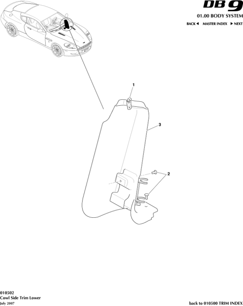 Part Diagram for Aston Martin 4G43-020A92-AA