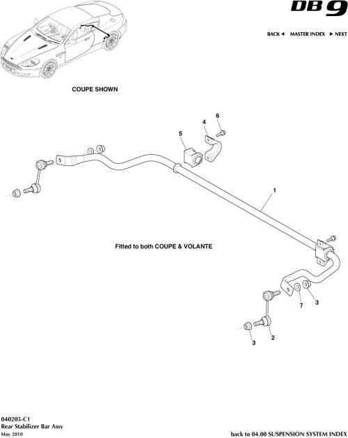 Part Diagram for Aston Martin 4G43-5664-AC