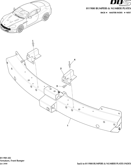 Part Diagram for Aston Martin 6G33-68676-AB