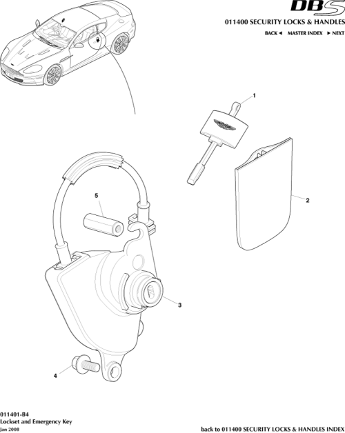 Part Diagram for Aston Martin 8D33-19H419-AB