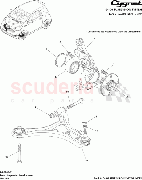 Part Diagram for Aston Martin 43502-52030