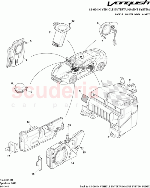 Part Diagram for Aston Martin CD33-18C956-AA