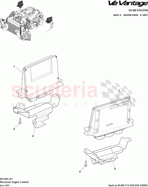 Part Diagram for Aston Martin 702292