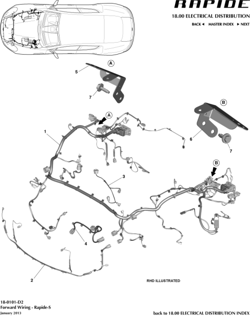 Part Diagram for Aston Martin KD43-15K877-AB