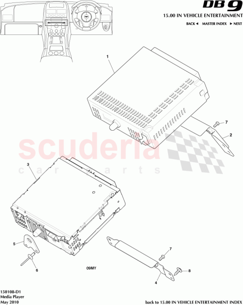 Part Diagram for Aston Martin 4G43-17A873-AA