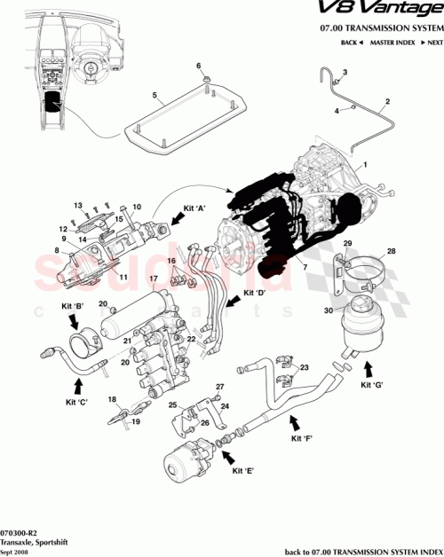 Part Diagram for Aston Martin 6G33-7C391-AE