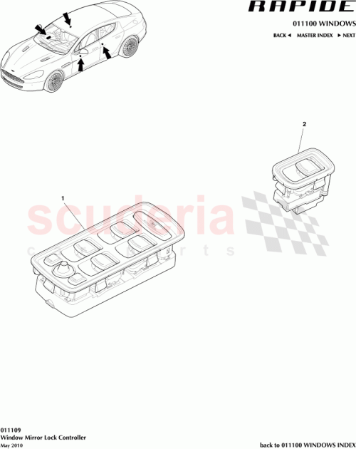 Part Diagram for Aston Martin AD43-14540-AC