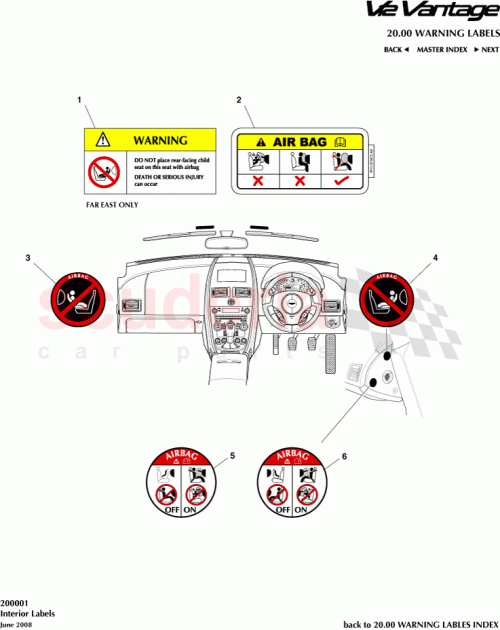 Part Diagram for Aston Martin 9G33-14B372-BA