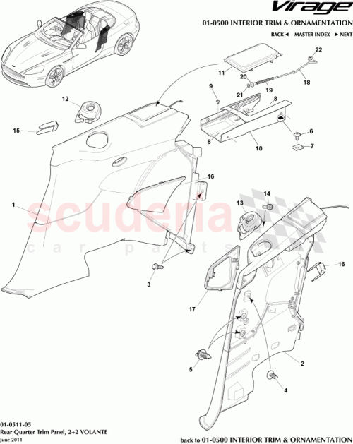 Part Diagram for Aston Martin 4G43L312A95AC