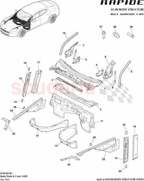 Part Diagram for Aston Martin GOAD43-F02660-AA