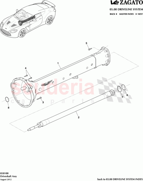 Part Diagram for Aston Martin AD23-4500-AC