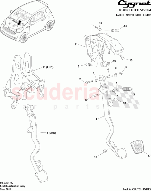 Part Diagram for Aston Martin 84520-42010