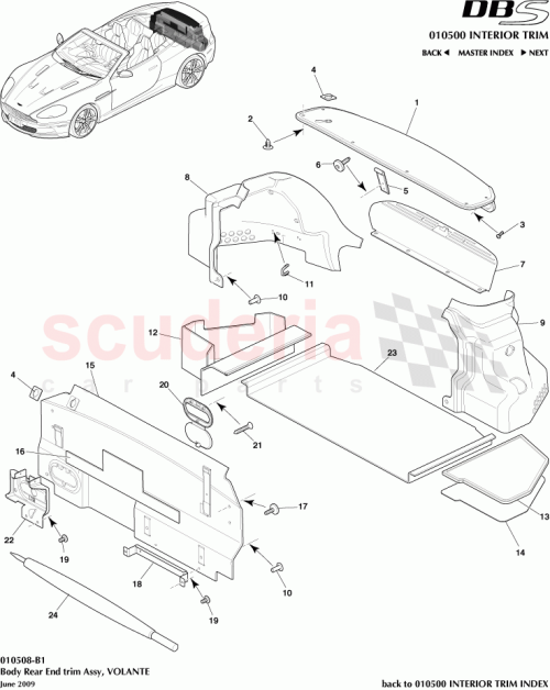 Part Diagram for Aston Martin 4G43L45436AAPK