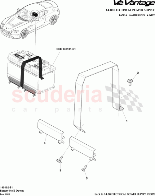 Part Diagram for Aston Martin 6G33-10A786-BE