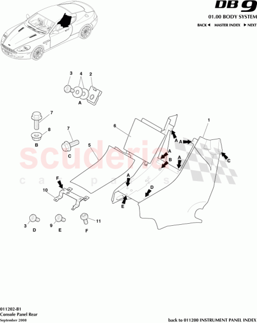 Part Diagram for Aston Martin 4G43-672A42-AA