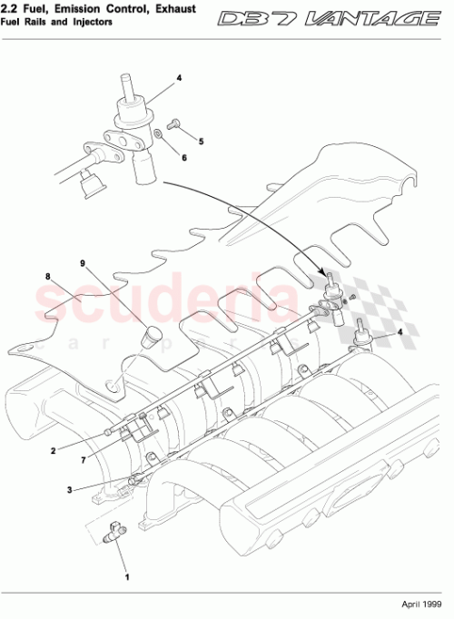 Part Diagram for Aston Martin 699110