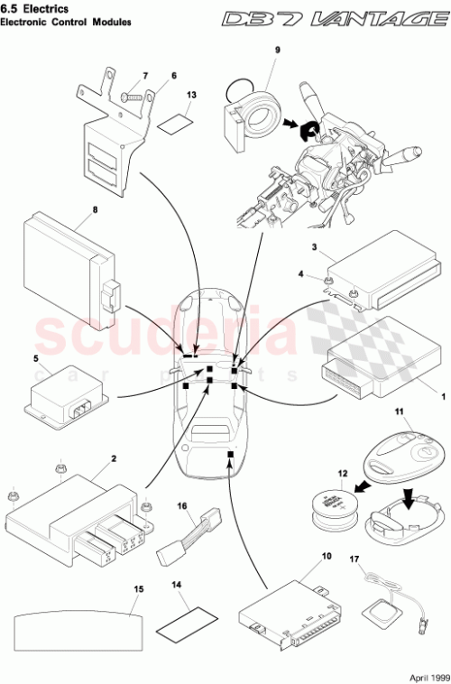Part Diagram for Aston Martin 37-85424