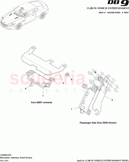 Part Diagram for Aston Martin ED33-18C987-CA