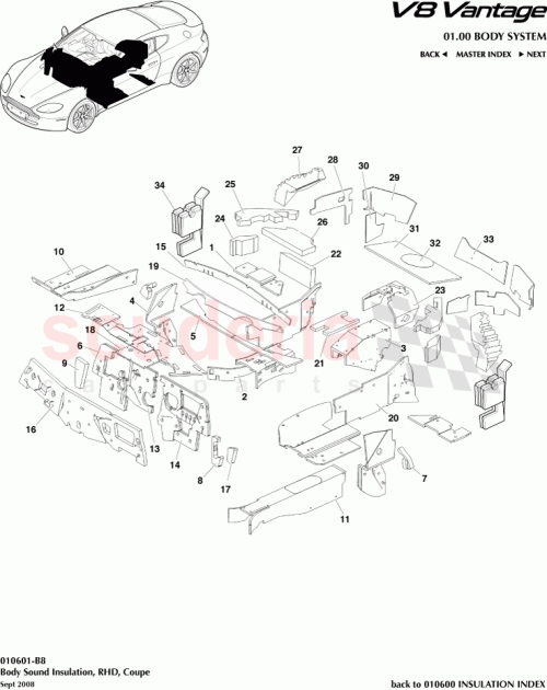 Part Diagram for Aston Martin 4G43-002K06-AC