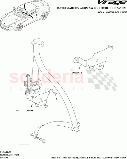 Part Diagram for Aston Martin 4G43-60258-CB