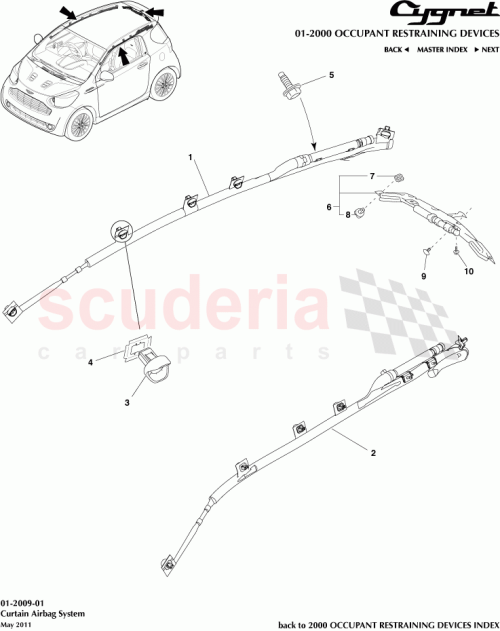 Part Diagram for Aston Martin 62180-74020