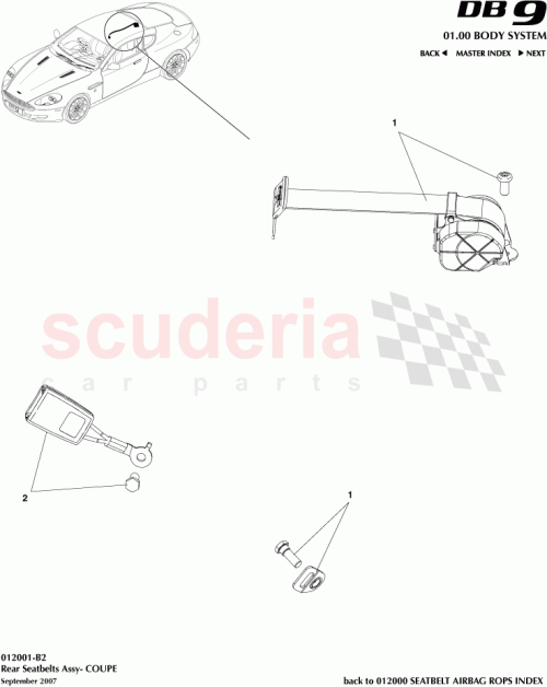 Part Diagram for Aston Martin 4G43-611B68-BFW