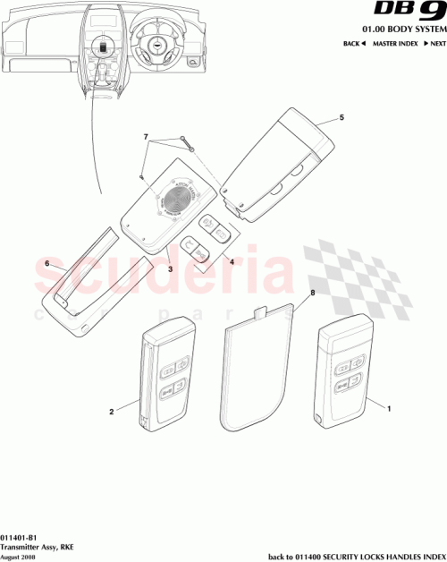 Part Diagram for Aston Martin 9G43-19H479-AA