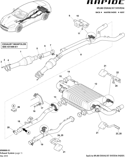 Part Diagram for Aston Martin FD43-5220-BC