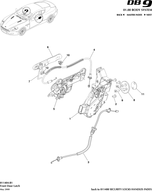 Part Diagram for Aston Martin 4G43-65-10059
